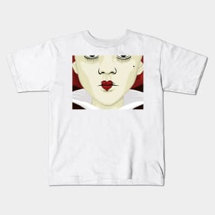 Queen of hearts face Kids T-Shirt